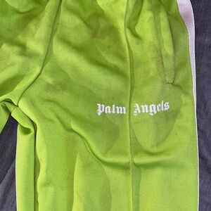 Palm Angels Neon Green Sweatpants